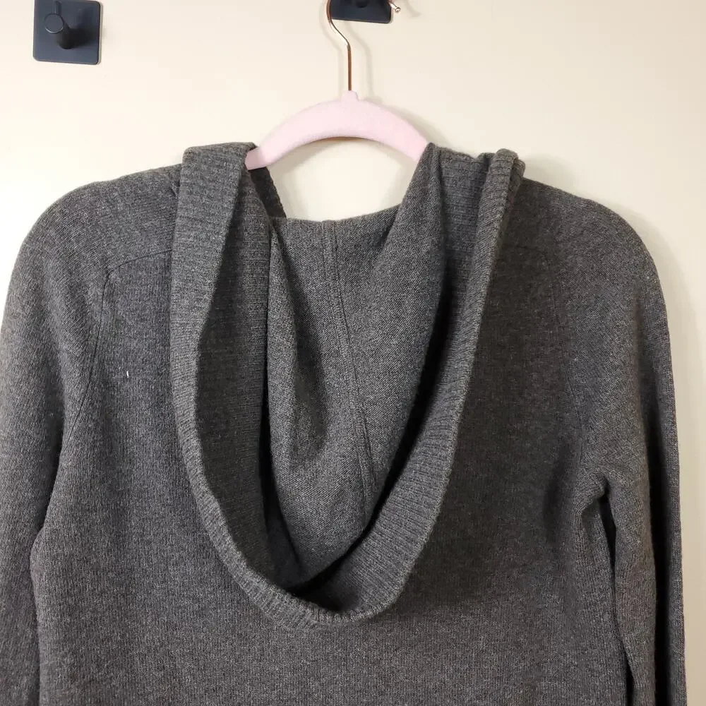 J Crew Wool Cashmere Sweater with Hood in Taupe Size S